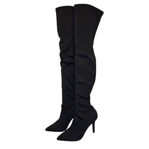 Primadonna Women's 36 Over-the-Knee Pointed Toe Tall Black Boots - Picture 1 of 16